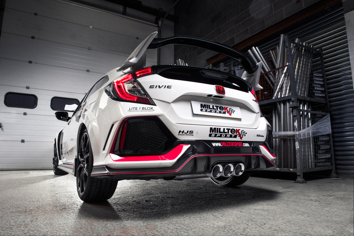 MILLTEK SSXHO247 Кат-бек Triple 100mm GT100 для HONDA Civic Type R FK8 2.0 i-VTEC Photo-0