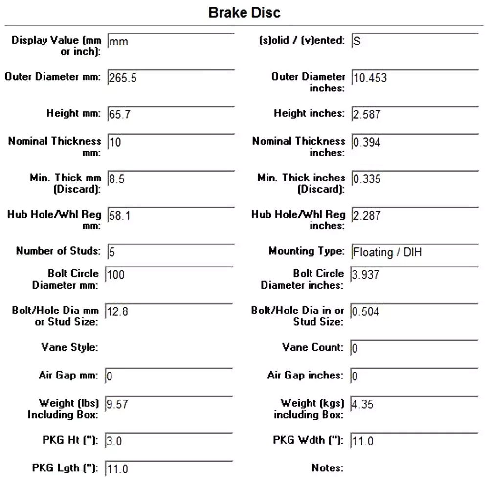 STOPTECH 126.47011SL Гальмівний диск задній лівий з насічками для SUBARU IMPREZA WRX 265мм Photo-6