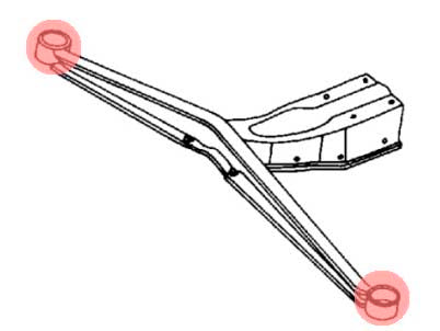 HARDRACE 6599 Сайлентблоки підрамника заднього редуктора, к-т 2 шт. SUBARU IMPREZA GC Photo-1