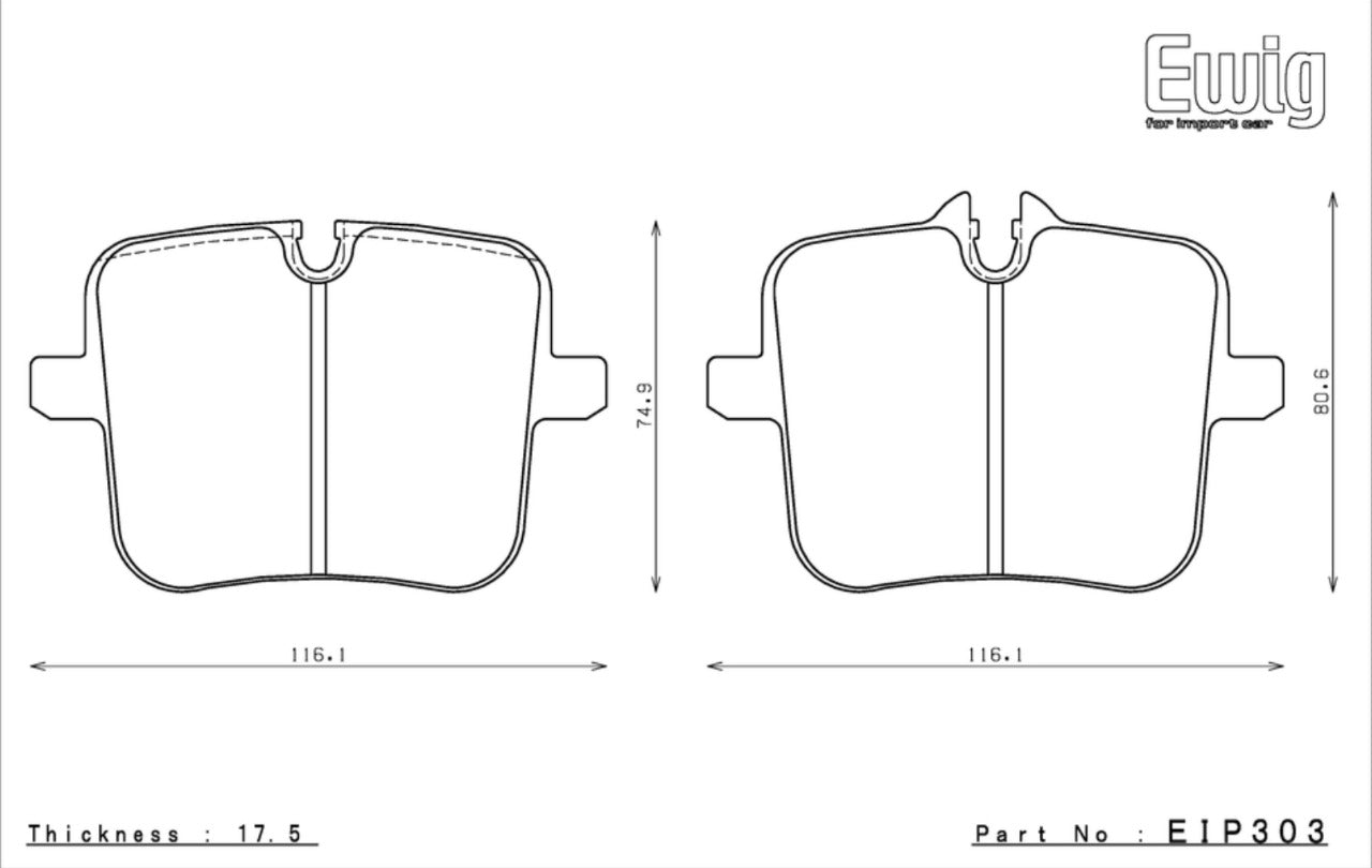 ENDLESS EIP303MX72 Гальмівні колодки задні для BMW M5 F90 Photo-0
