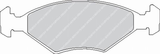 FERODO FCP519R Передні гальмівні колодки DS3000 для FIAT Duna / Fiorino / Siena Photo-0