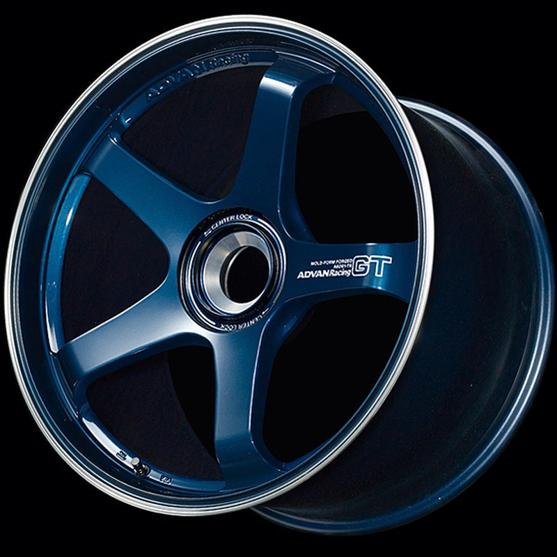 ADVAN YAQ1P44IDP колісний диск V2654 GT for PORSCHE 21X12, 5 ET44 CL-CL RACING TITANIUM BLUE & RING Photo-0