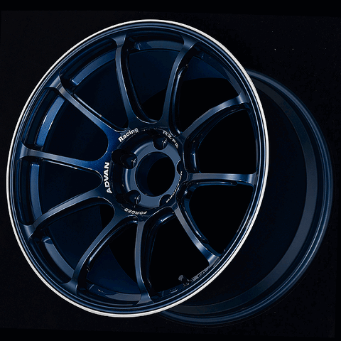 ADVAN YA28H35WDR Колісний диск V3300 RZ-F2 18X8,5 +35 5-120 Гоночний титановий синій з ободом Photo-0