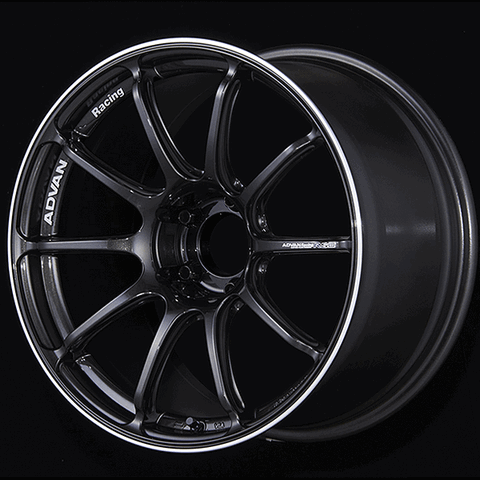 ADVAN YA38I53WBGR Колісний диск V3807 RSIII 18X9.0 +53 5-120 Чорний гарматний металік з ободом Photo-0