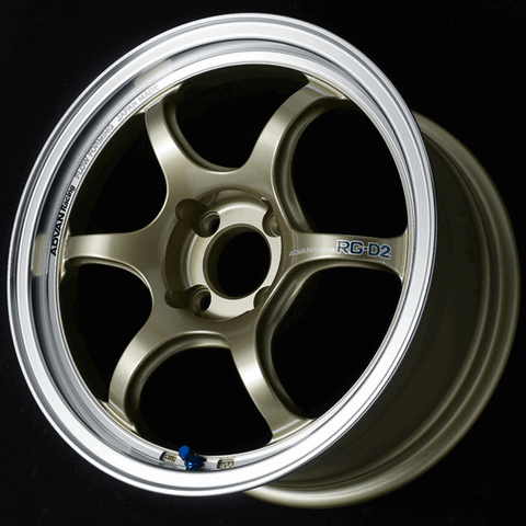 ADVAN YAT5E42AMCG Колісний диск V2788 RG-D2 15X7.0 +42 4-100 Золоте шампаньське з механічною обробкою Photo-0