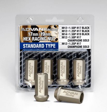 ADVAN YV6178 Гайка 17h 12x1.50 Шампанське золото з лазерним гравіюванням Photo-0