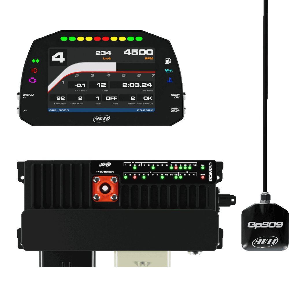 AIM PDM-32-5-I К-т модуля розподілу живлення PDM32 з 5" дисплеєм і записом даних GPS Photo-0