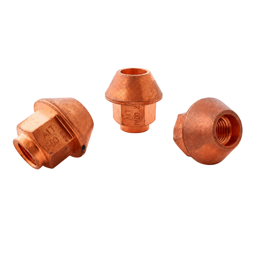 A.I.TECH AIT-DADO-2 Сталева обміднена гайка 12x1,5, ex 19mm, o.d. 28mm, конічна, загальна довжина 28,5mm Photo-0