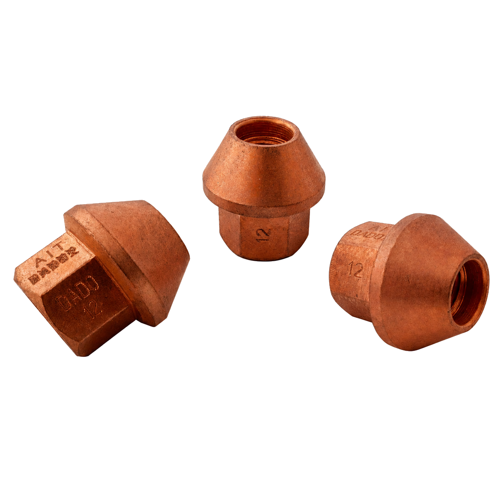 A.I.TECH AIT-DADO-15 Сталева обміднена гайка 1 / 2" UNF, ex 3 / 4", загальна довжина 27mm Photo-0