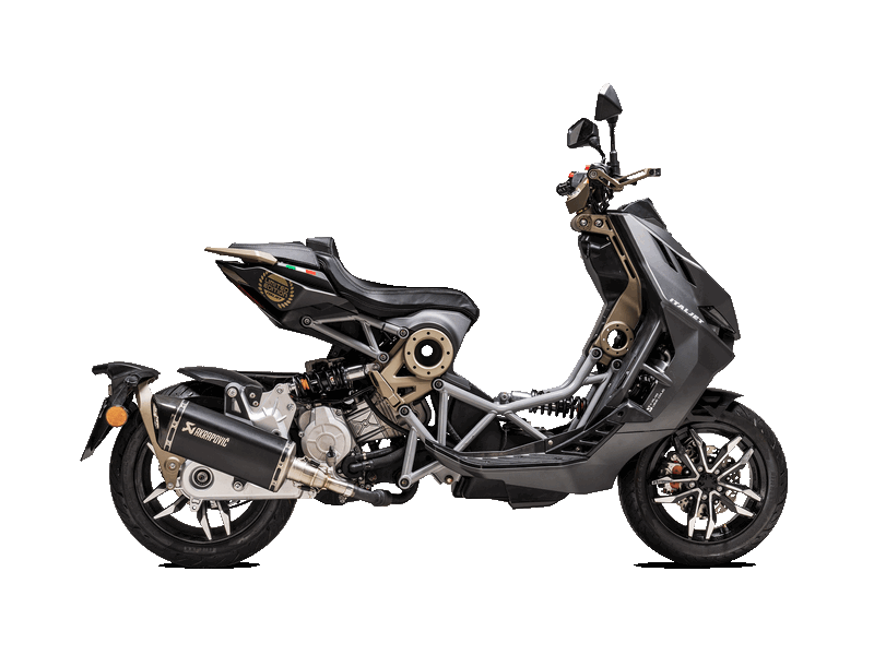 AKRAPOVIC S-IT125SO1-HRTBL Глушник Slip-On Line (Titanium) (Схвалення ЄС, Схвалення ECE) для ITALJET Dragster 125/200 2021-2022 Photo-1