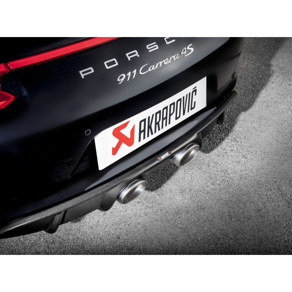 AKRAPOVIC S-PO/TI/5H Вихлопна система Slip-On Line (титан) для PORSCHE 911 Carrera / S / 4 / 4S / GTS (991.2) OE Non Sport Exhaust Photo-4