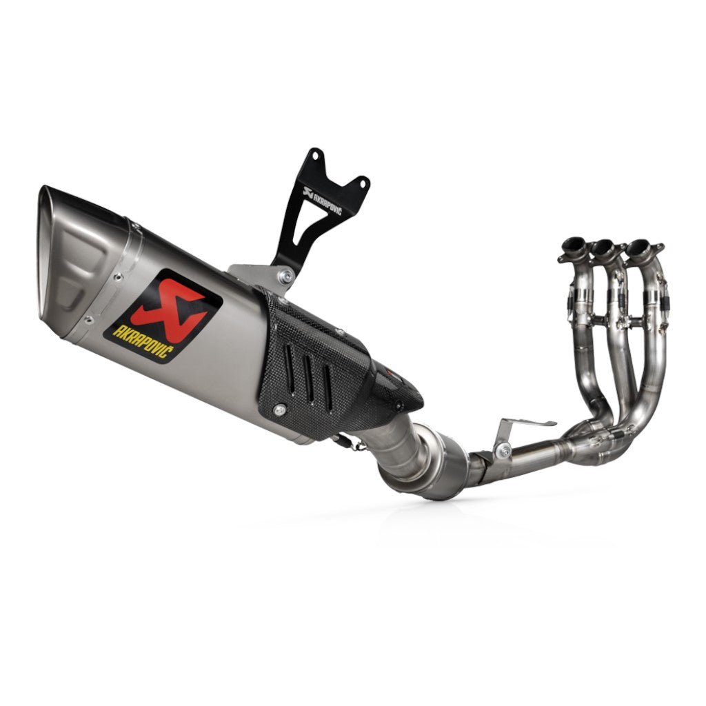AKRAPOVIC S-T7E1-APLT Вихлопна система Evolution Line (титан) для TRIUMPH Street Triple / Daytona 765 S / R / RS 2020-2025 Photo-1