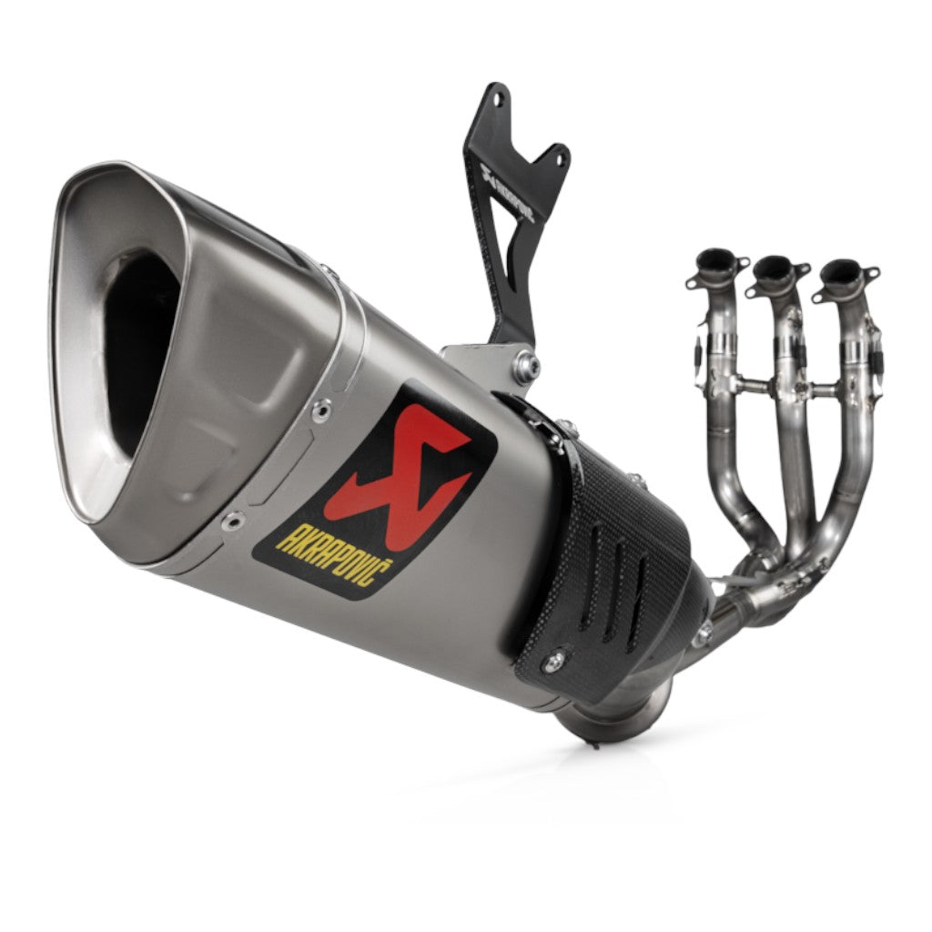AKRAPOVIC S-T7E1-APLT Вихлопна система Evolution Line (титан) для TRIUMPH Street Triple / Daytona 765 S / R / RS 2020-2025 Photo-0