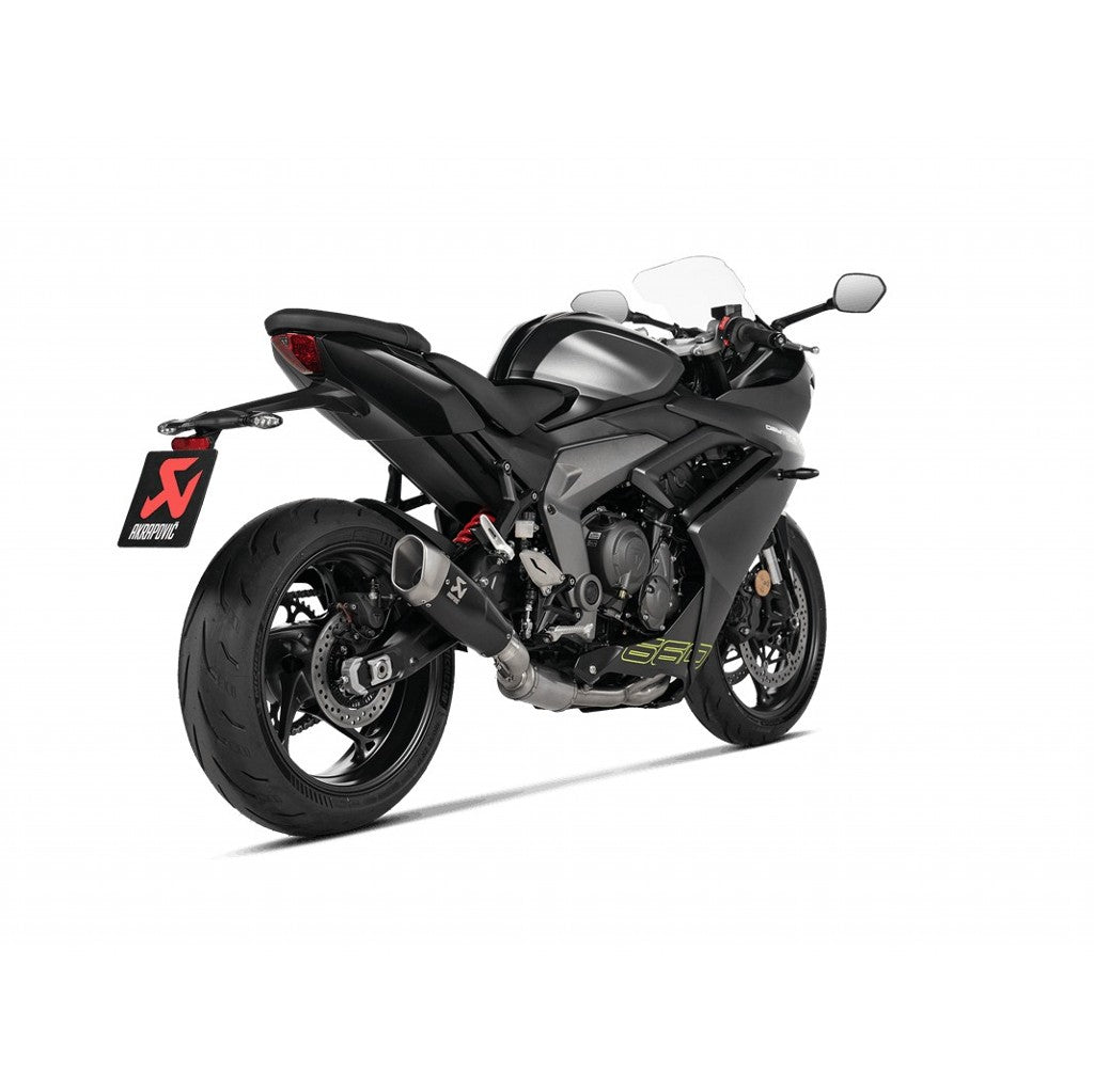 AKRAPOVIC S-T6R2-CQTBL Вихлопна система Racing Line (титан) для TRIUMPH Daytona 660 2024+ Photo-1