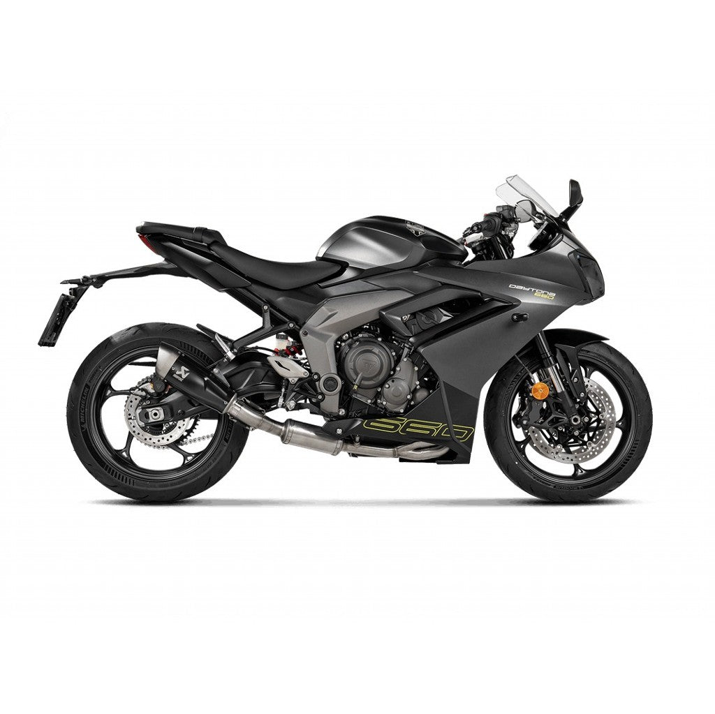 AKRAPOVIC S-T6R2-CQTBL Вихлопна система Racing Line (титан) для TRIUMPH Daytona 660 2024+ Photo-2