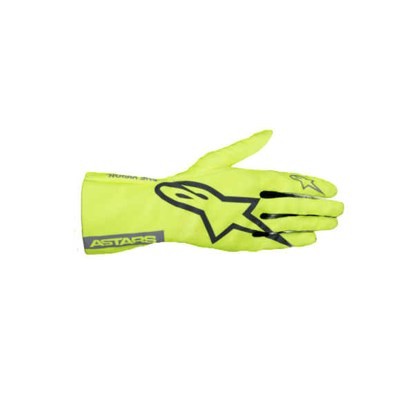 ALPINESTARS 3550625-594-M Рукавички для картингу Tech-1 K Race V2, Жовтий флуо / Сірий / Срібний, Розмір M Photo-0