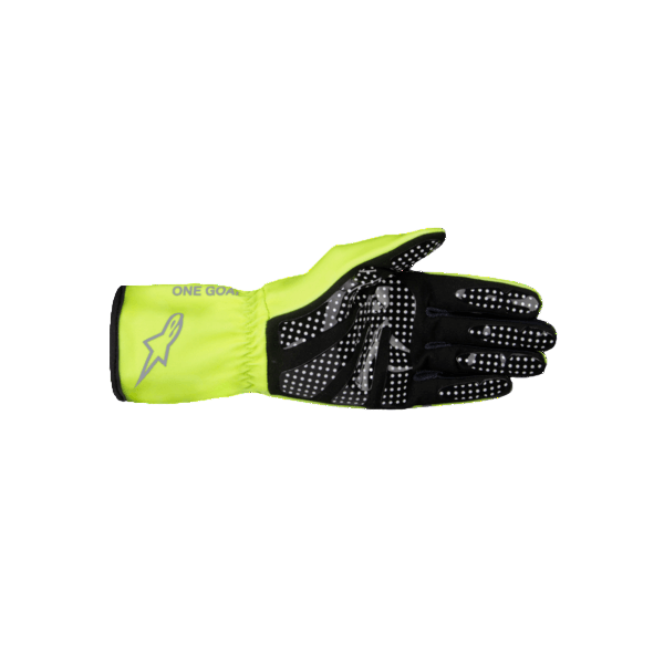 ALPINESTARS 3550625-594-L Рукавички для картингу Tech-1 K Race V2, Жовтий флуо / Сірий / Срібний, Розмір L Photo-1
