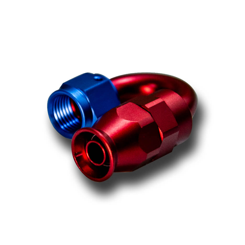 ARD ARTP6001-1806-RED/BLU Фітинг під тефлоновий шланг AN6 180° Червоний/синій Photo-1