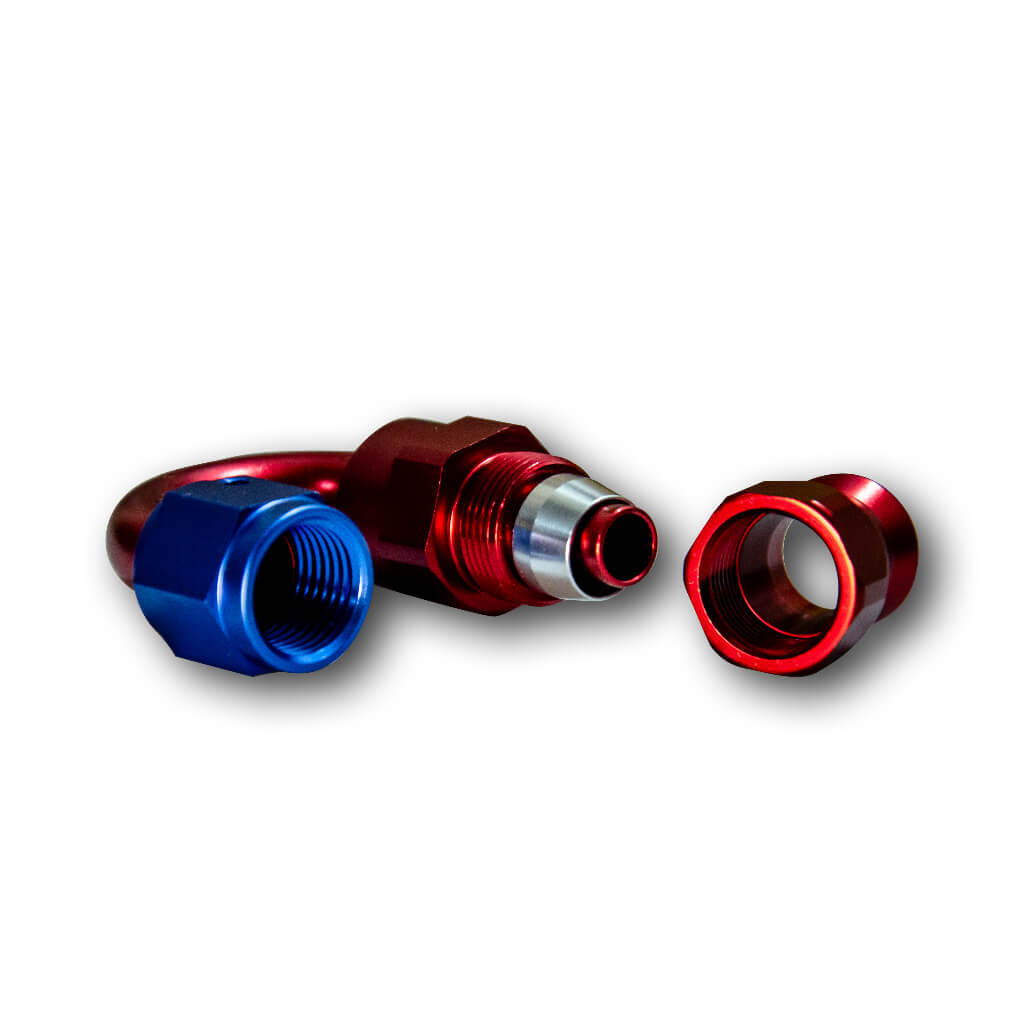 ARD ARTP6001-1806-RED/BLU Фітинг під тефлоновий шланг AN6 180° Червоний/синій Photo-2