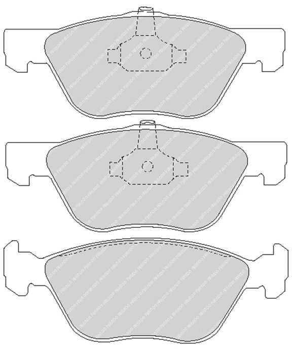 FERODO FCP1052H Передні гальмівні колодки DS2500 для ALFA ROMEO GT (937) / 147 (937) / 156 (932) / GTV Photo-0