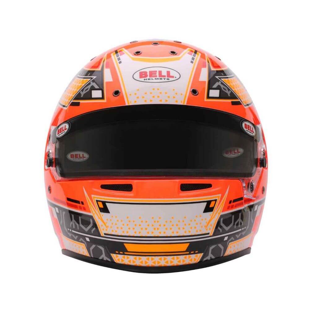 BELL 1310B91 Шолом для картингу RS7-K Stamina, Антрацит / Помаранчевий, FIA 8878-2024 / K2020, Розмір S (57 -58) Photo-3