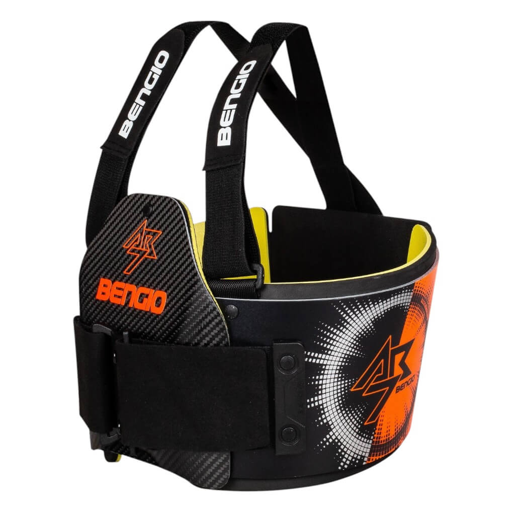 BENGIO AB7SMBO Захист ребер для картингу Bumper AB7, FIA 8870-2018, Чорний / Помаранчевий, Розмір S/M Photo-1