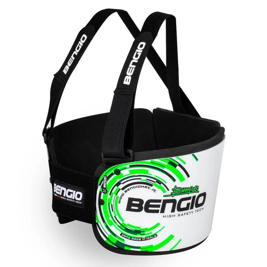 BENGIO STDXSWG Захист ребер для картингу Bumper, Білий / Зелений, Розмір XS Photo-1