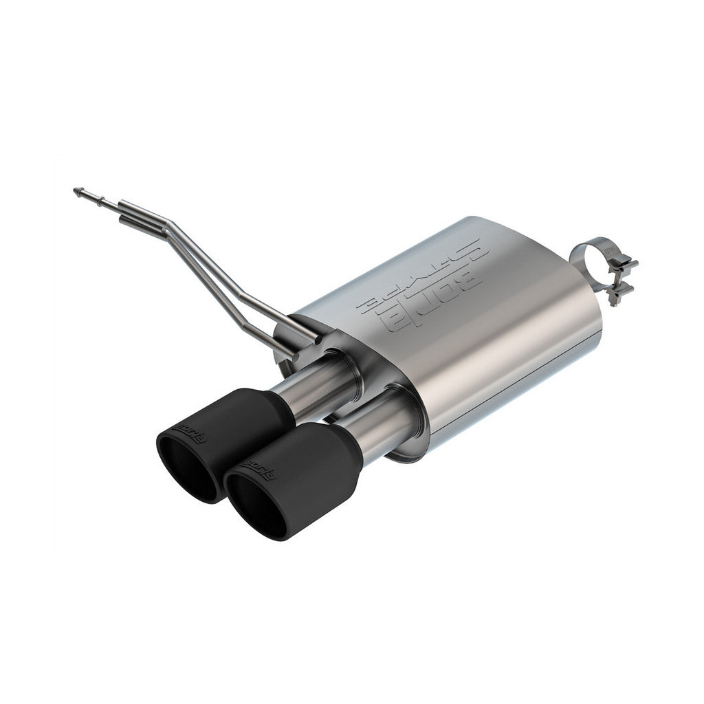 BORLA 11915CB Вихлопна система Axle-Back 2.5" S-Type (наконечники з нержавіючої сталі з чорним покриттям 4") для MINI Cooper S (F56) 2014-2024 / MINI Cooper S Convertible (F57) 2.0L 2016-2024 Photo-0