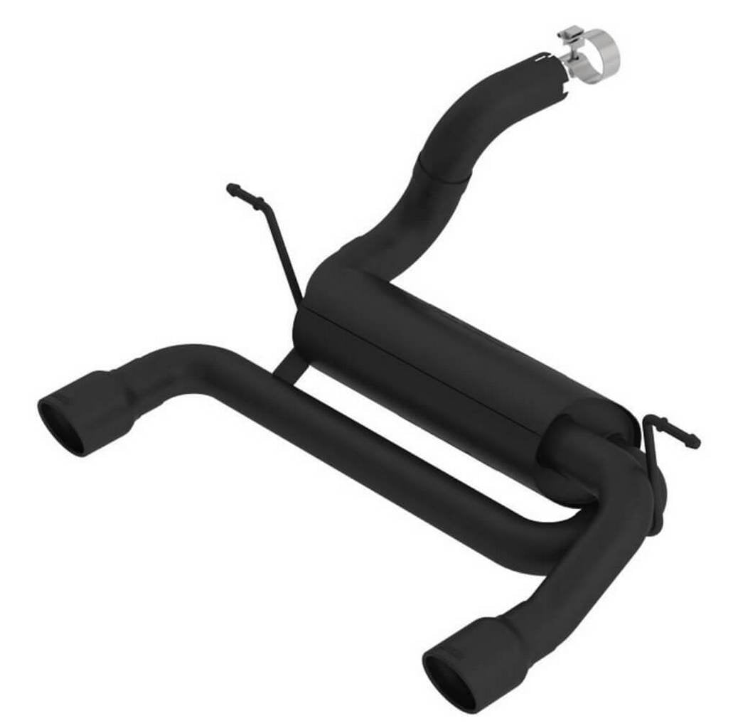 BORLA 11962CB Вихлопна система Axle-Back Touring 2.75\", 2.5\" (чорні наконечники 3.5\") для JEEP Wrangler 2.0L (JL / JLU) 2018- Photo-0