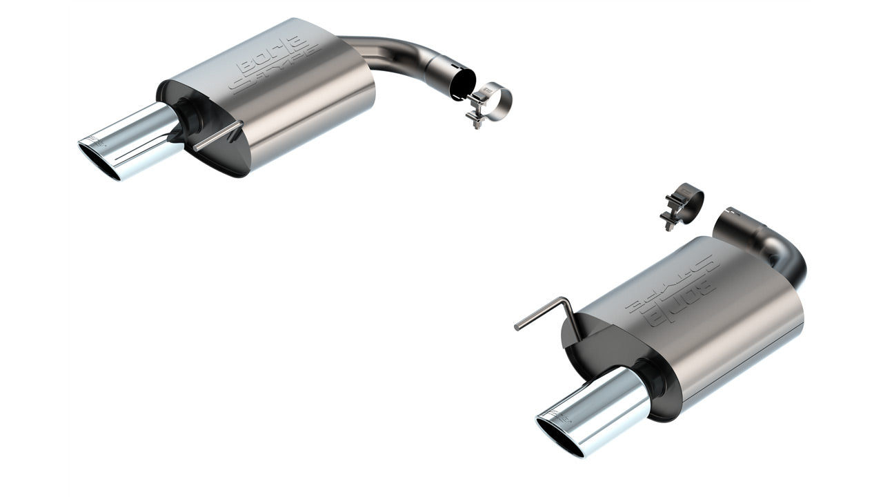 BORLA 11983 Вихлопна система Axle-Back S-type 2.5" S RD RL AC SR Наконечник 4" RD X 9.75" (Без активного вихлопу) для FORD Mustang GT 5.0L V8 2024 Photo-0