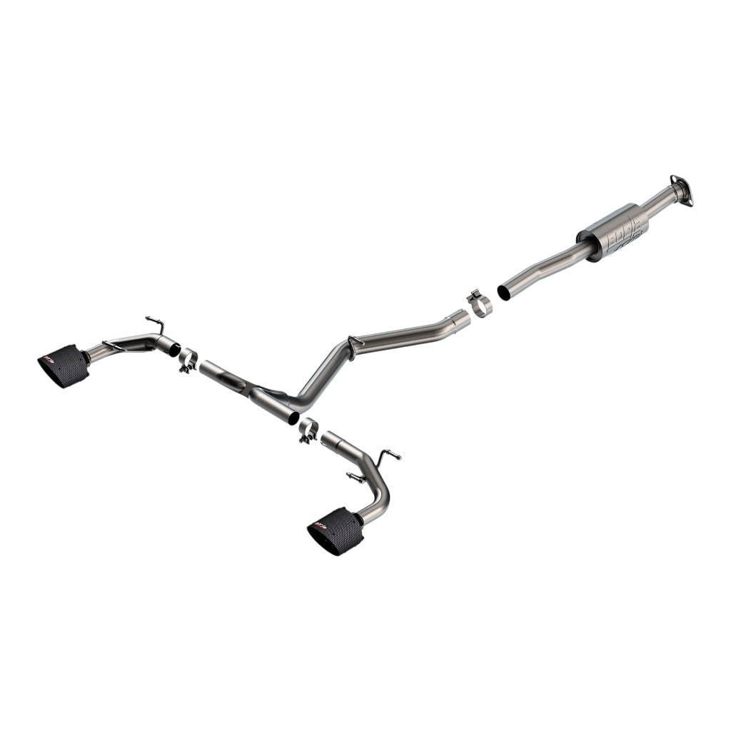 BORLA 140910CFBA Вихлопна система Cat-Back 2.50", 2", ATAK (5" насадки з карбону з чорним анодованим центром) для SUBARU BRZ (ZD8) / TOYOTA GR86 (ZN8) 2022- Photo-0