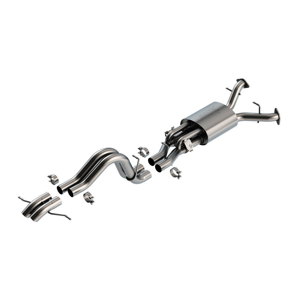 BORLA 140935 Вихлопна система Cat-Back 2.75", ATAK (подвійні наконечники 2.75") для FORD Bronco Raptor 2022- Photo-0