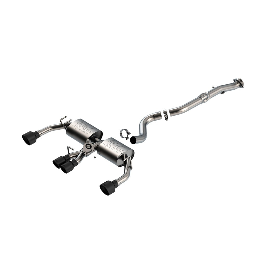 BORLA 140942CB Вихлопна система Cat-Back 3", 2.25" ATAK (наконечники з нержавіючої сталі з чорним покриттям 3.5", 4.5") для TOYOTA Corolla GR 1.6L 2023-2024 Photo-0