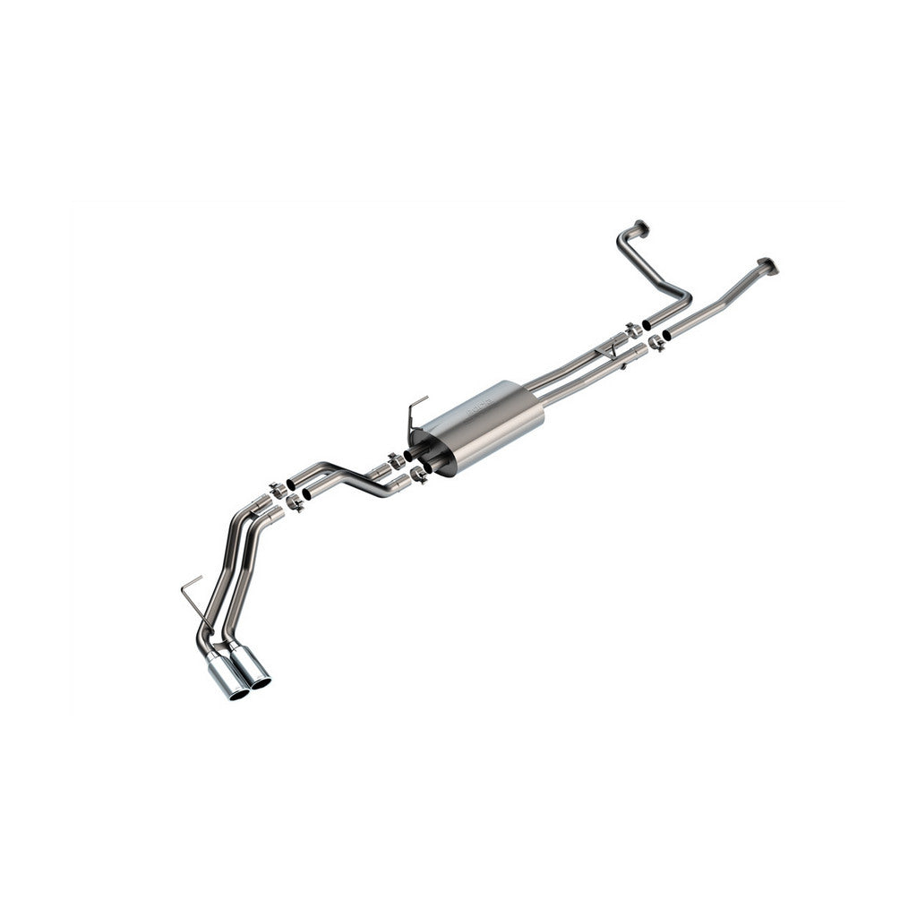 BORLA 140946 Вихлопна система Cat-Back 2.25" S-Type (наконечники з яскравого хрому 4") для NISSAN Titan XD 5.6L 2016-2024 Photo-0
