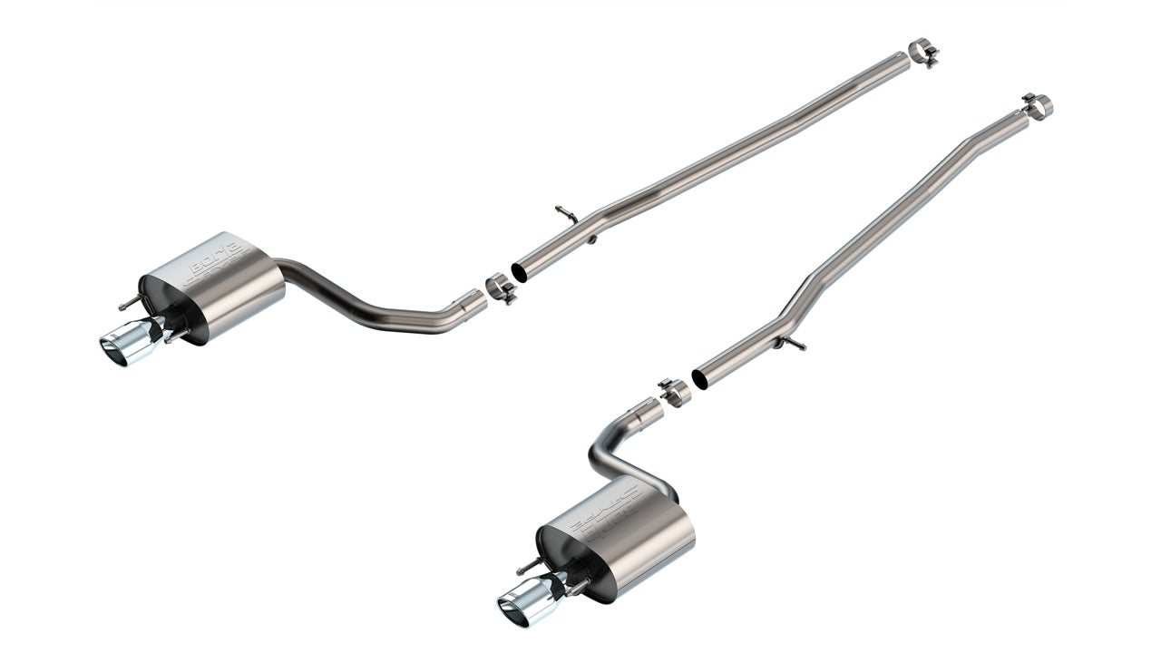 BORLA 140956 Вихлопна система Cat-Back S-Type 2.25" S OV RL AC SR Наконечник: 4.25" X 3.50" OV X 6.95" Полірована нержавіюча сталь T-304 для LEXUS IS200T 2016-2017 /IS300 2018-2024 Photo-0