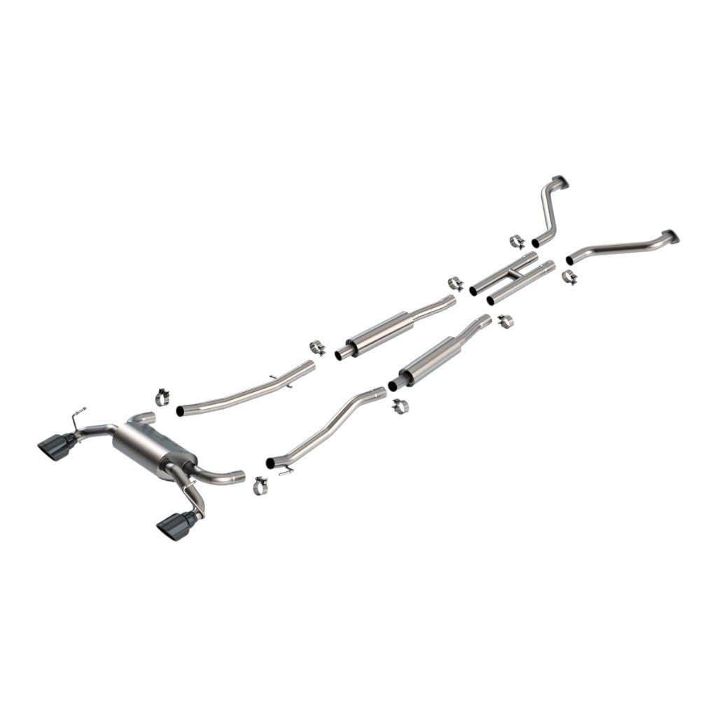 BORLA 140958BC Вихлопна система Cat-Back 2.25", S-Type II (наконечники 4.5", чорний хром) для NISSAN 350Z 3.5L 2003-2008 Photo-0