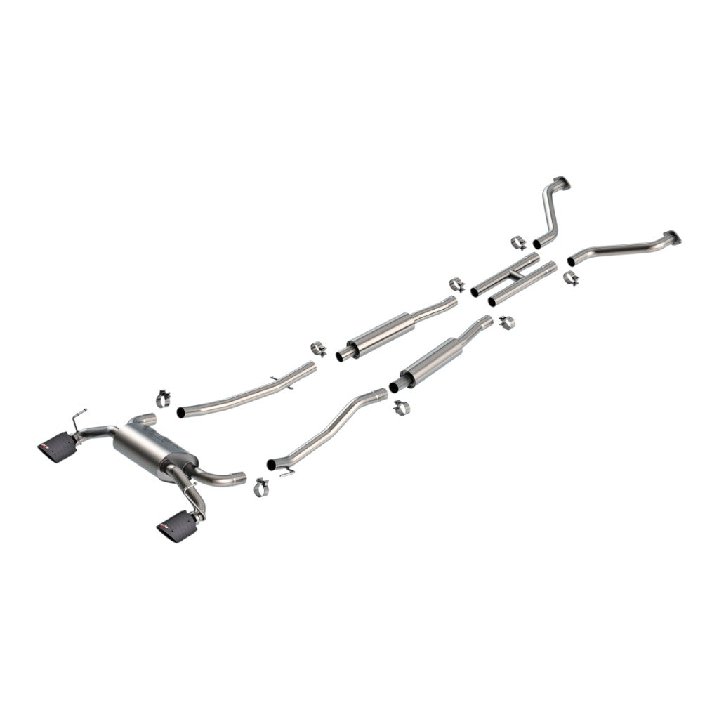 BORLA 140958CFBA Вихлопна система Cat-Back 2.25", S-Type II (наконечники 4.5", чорний карбон) для NISSAN 350Z 3.5L 2003-2008 Photo-0