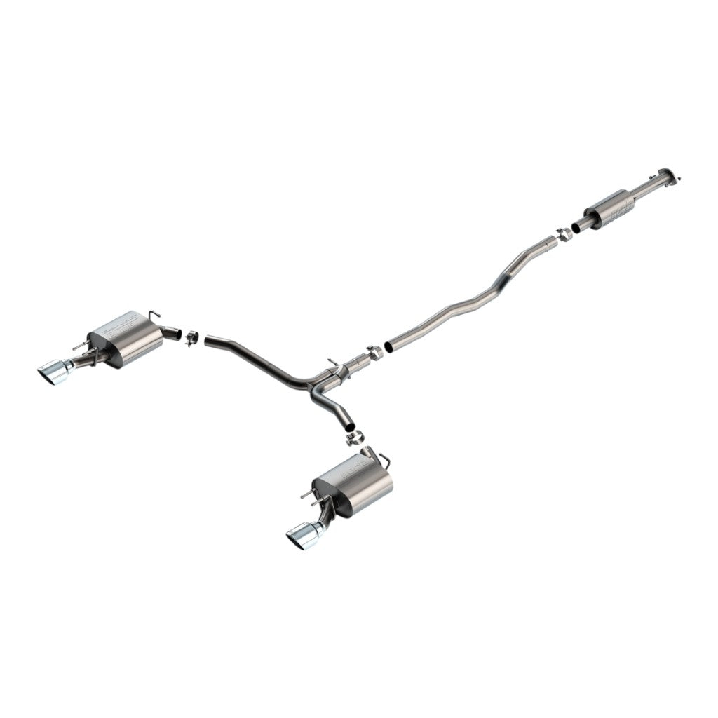 BORLA 140967 Вихлопна система Cat-Back 2.5", 2.25", S-Type (наконечники 4.5", світлий хром) для TOYOTA Camry TRD 3.5L 2020-2024 Photo-0