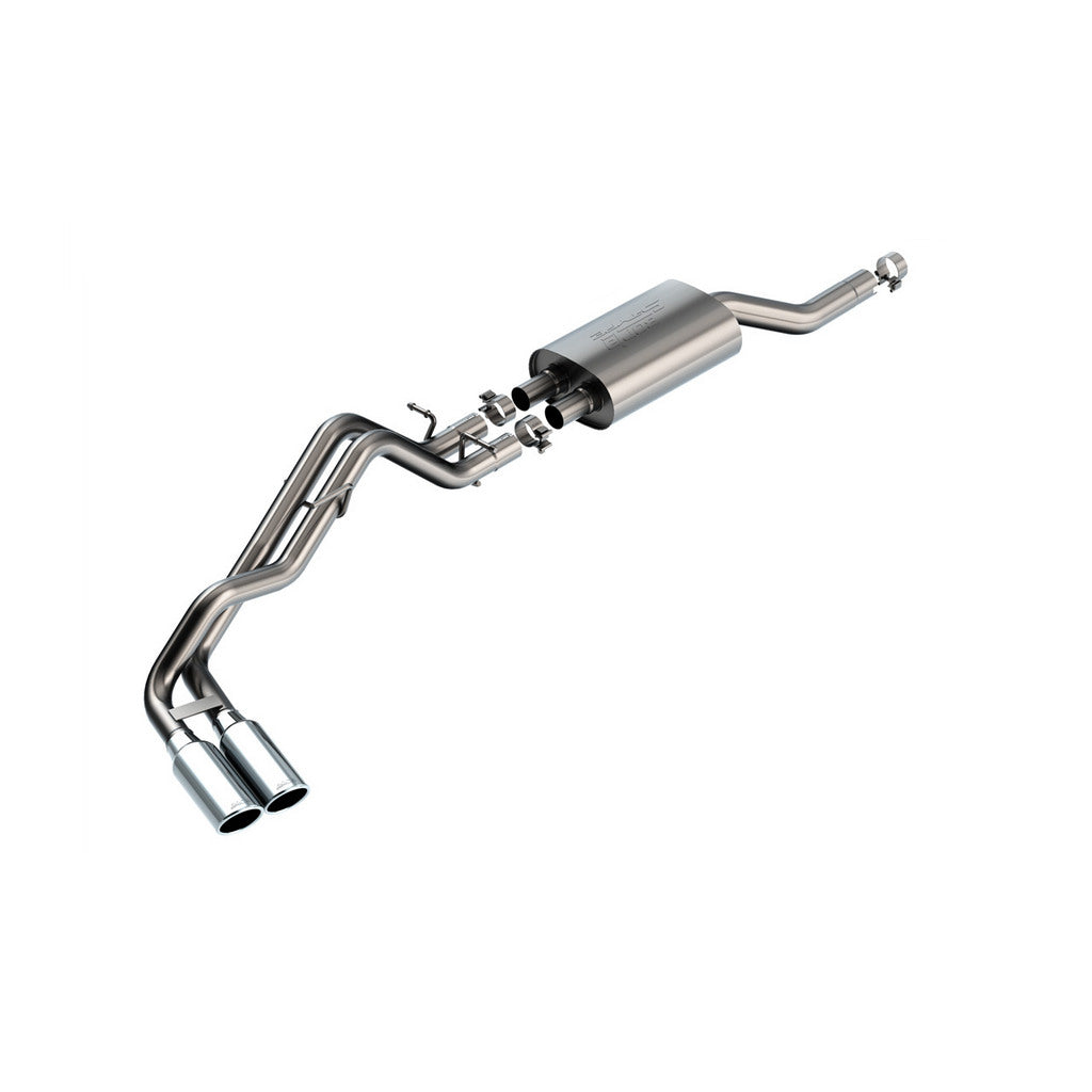 BORLA 140975 Вихлопна система Cat-Back 2.25", 2.75", S-Type (наконечники 4.0" RD x 12.00", яскравий хром) для FORD Ranger XL / XLT / Lariat 2.3L 2024 Photo-0