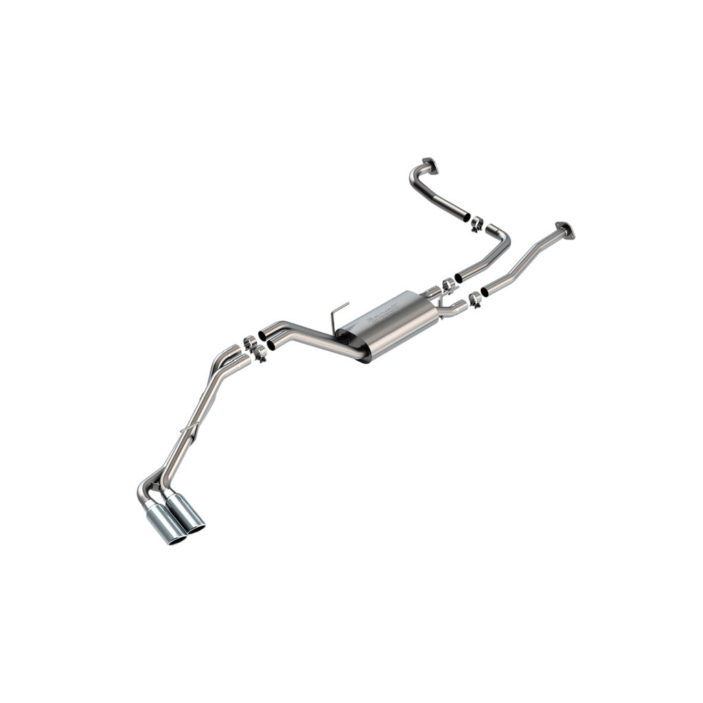 BORLA 140984 Вихлопна система Cat-Back 2.25" S-Type (наконечники з яскравого хрому 4") для NISSAN Frontier 3.8L 2022-2024 Photo-0