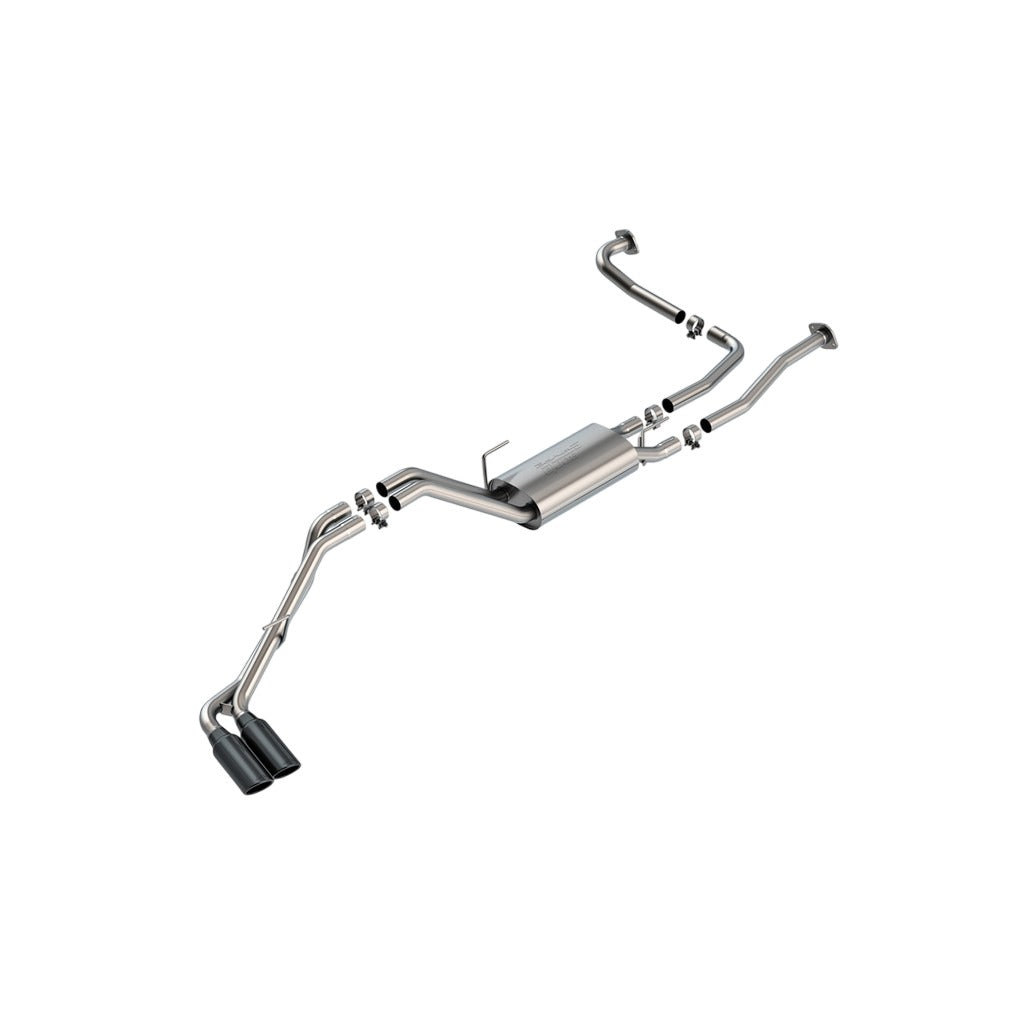 BORLA 140984BC Вихлопна система Cat-Back 2.25" S-Type (наконечники з чорного хрому 4") для NISSAN Frontier 3.8L 2022-2024 Photo-0