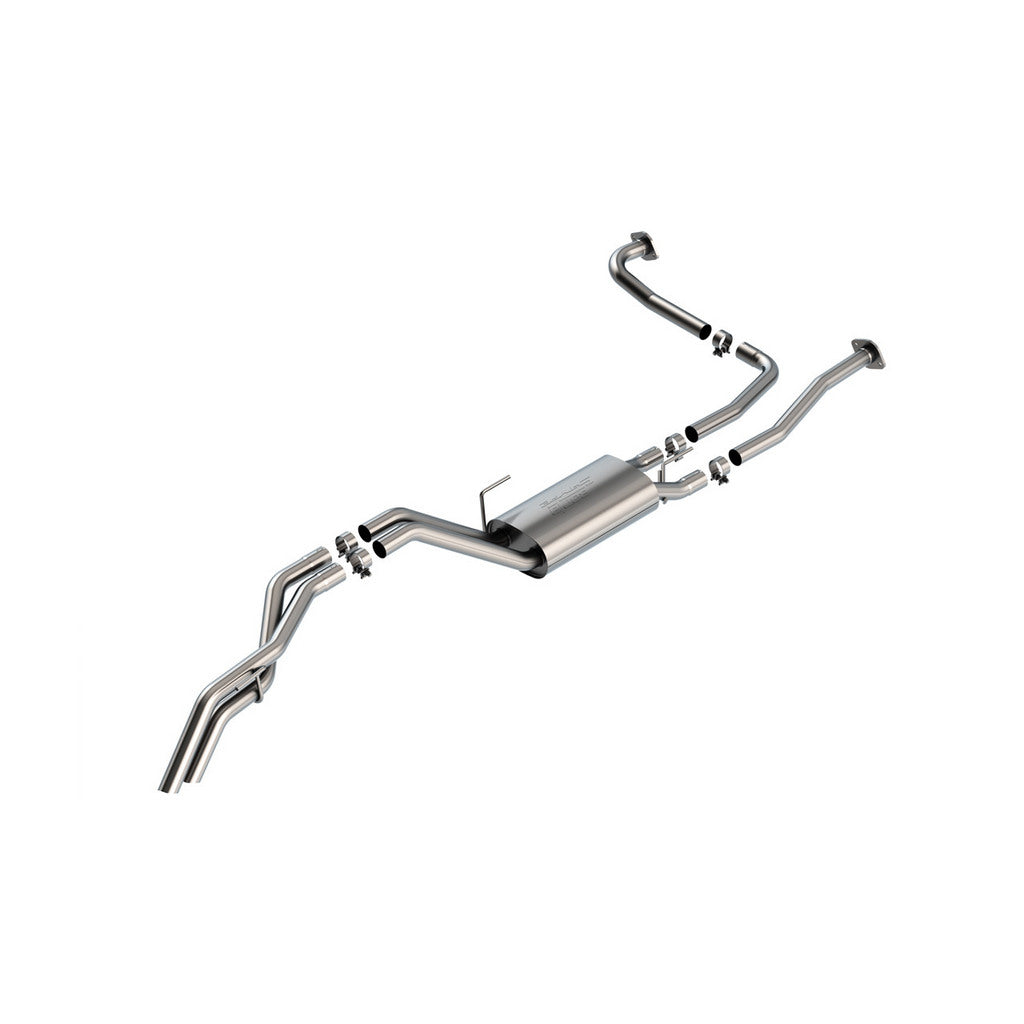 BORLA 140985 Вихлопна система Cat-Back 2.25" S-Type (наконечники з матової нержавіючої сталі 2.25") для NISSAN Frontier 3.8L 2022-2024 Photo-0