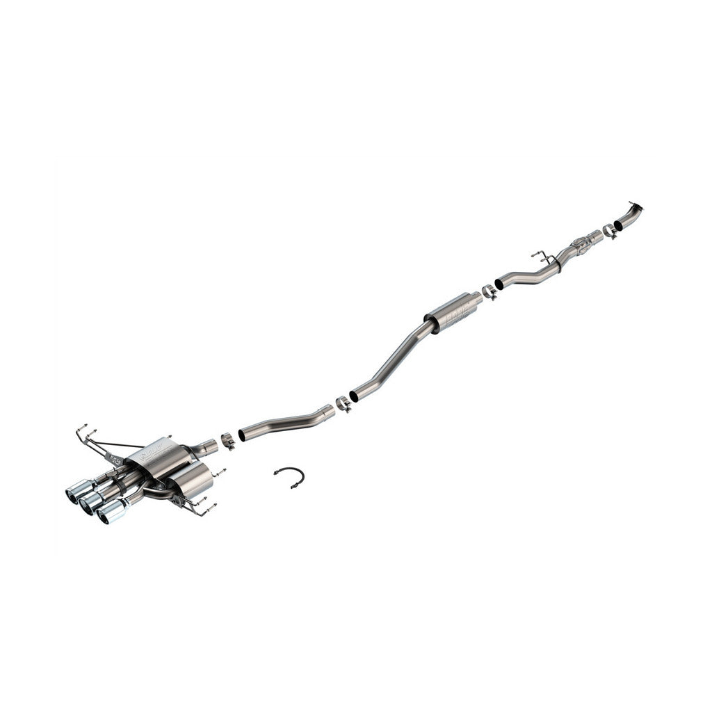 BORLA 140986 Вихлопна система Cat-Back 3", 2.25" ATAK (наконечники з полірованої нержавіючої сталі 4.5", 4") для ACURA Integra Type S 2.0L 2024 Photo-0