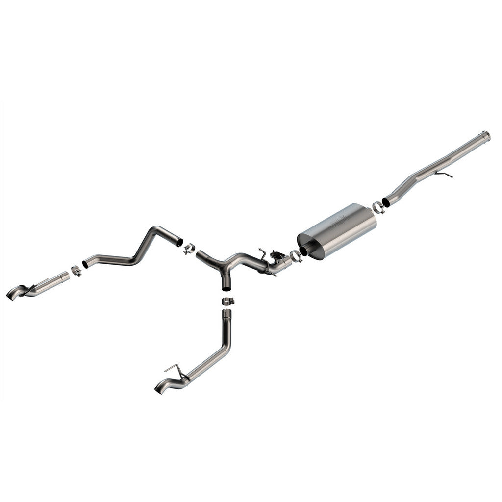 BORLA 140990 Вихлопна система Cat-Back 2.75" Touring (без наконечників) для CHEVROLET Silverado 1500 2024 / GMC Sierra 1500 2024 Photo-0