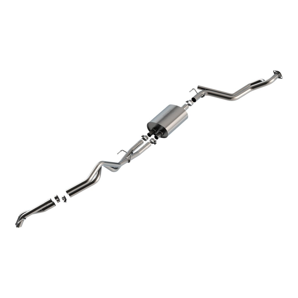 BORLA 141007 Вихлопна система Cat-Back 2.75", 2.25", S-Type (наконечники 2.38", вигнуті донизу) для TOYOTA Tacoma 2.4L 2024- Photo-0