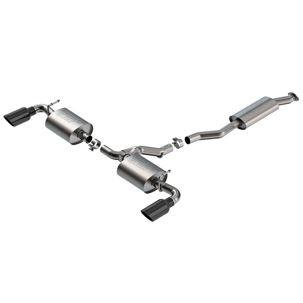 BORLA 141009BC Вихлопна система Cat-Back S-Type, 2.25\" (насадки 4\", чорний хром) для TOYOTA RAV4 2.5L 2019-2025 Photo-0