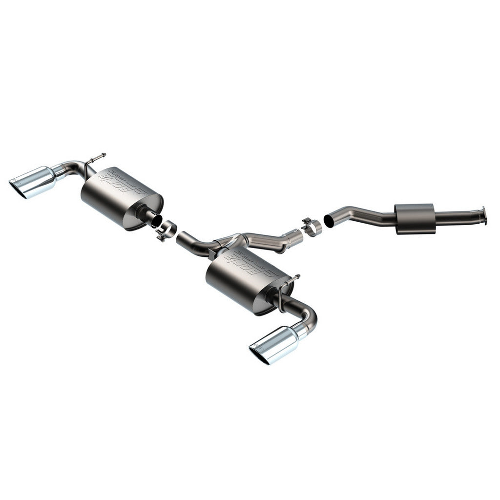 BORLA 141010 Вихлопна система Cat-Back S-Type, 2.25\" (насадки 4\", світлий хром) для TOYOTA RAV4 Hybrid 2.5L 2019-2025 Photo-0