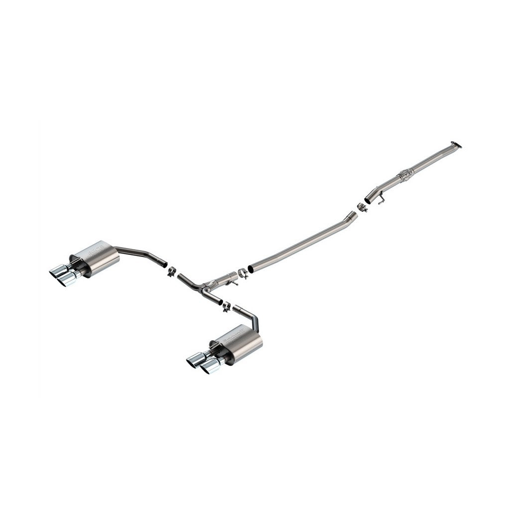 BORLA 141014 Вихлопна система Cat-Back 2.75", S-Type (наконечники 3.5", світлий хром) для KIA K5 GT 2025- Photo-0