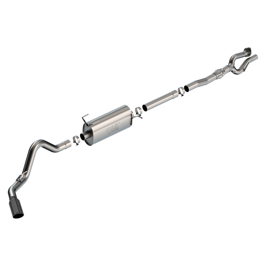 BORLA 141017BC Вихлопна система Cat-Back 2.75", ATAK (наконечники 5", чорний хром) для FORD F-250 / F-350 6.2L 2017–2021 Photo-0