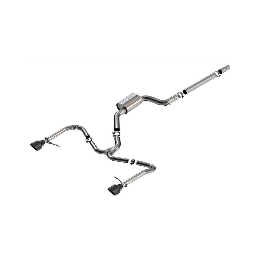 BORLA 141033BC Вихлопна система Cat-Back 3", 2.25", S-Type (наконечники 5", чорний хром) для VW GLI 2022- Photo-0